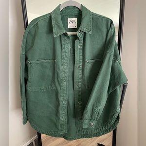 Green Zara Button Down
